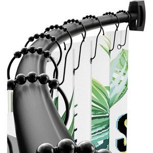 Curved Shower Curtain Rod 43" to 72" Adjustable, Aluminum Rustproof Expandable Round Shower Curtain Rod - 1 of 4