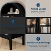 COZONY 70" Arched Kitchen Pantry Cabinet with LED Lights & Glass Doors, Adjustable Shelf Display Bookshelf - 3 of 4