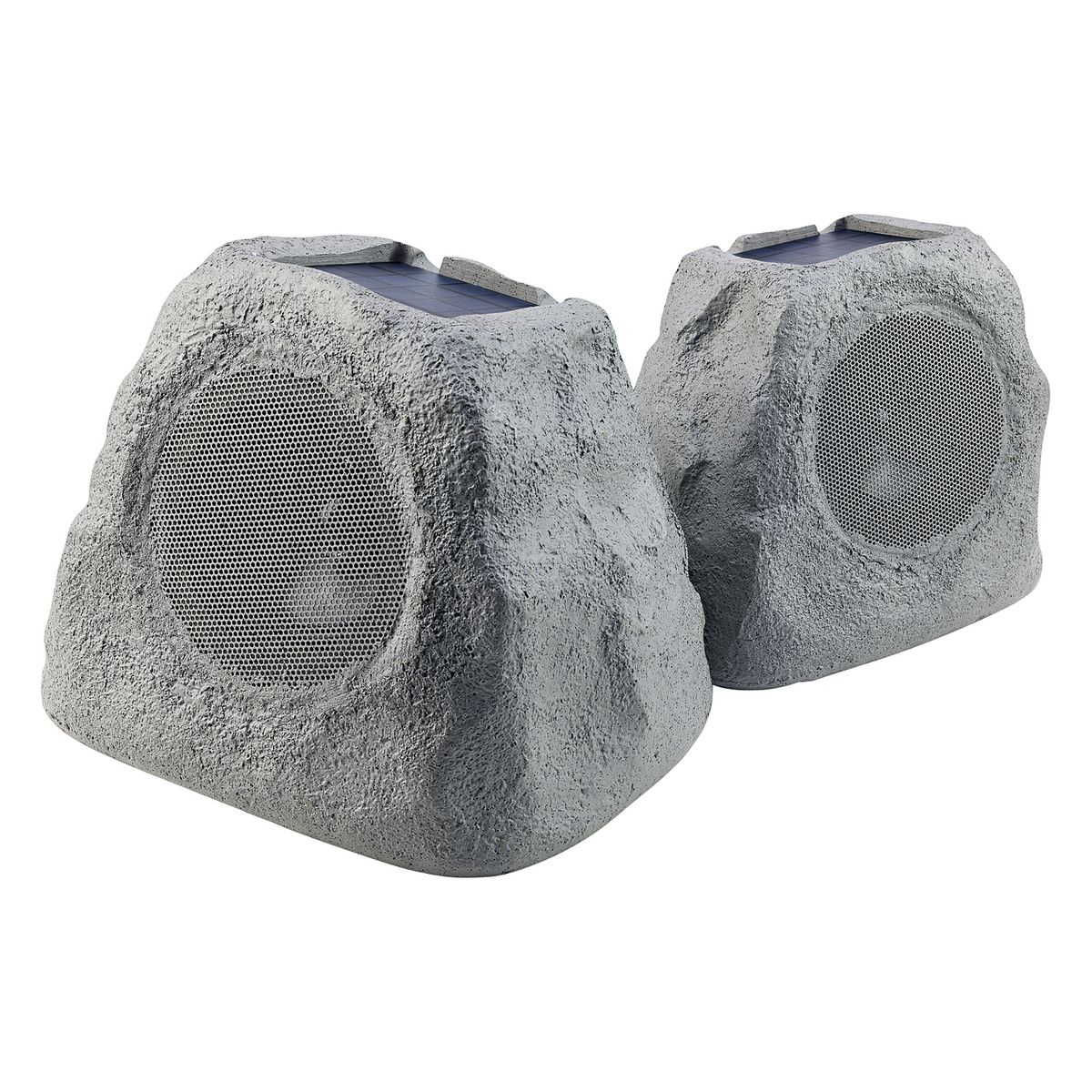 Gemini® GHRK-500LTMS Solar Bluetooth® TWS 30-Watt-Peak Outdoor Rock Speaker with LED Lighting, Size: 2 Pack