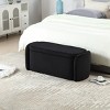 Modern Fabric Upholstered Storage Ottoman Bench with Safe Hinge,Lounge End of Bed Storage Bench,Storage Entry Bench,Storage Hassock-Cuddlewood - 2 of 4