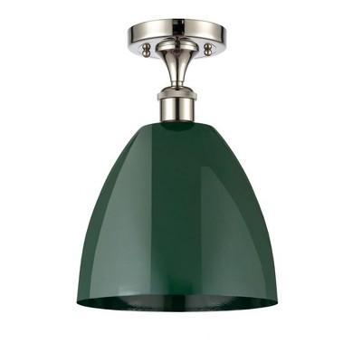 Plymouth Dome - 1 Light Semi-Flush Mount In Industrial Style-12.88 Inches Tall and 9 Inches Wide