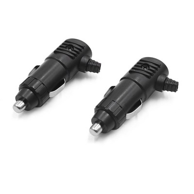 Unique Bargains 12V 24V Car Cigarette Lighter Plug Charger Socket Outlet Adapter Black 2.8" 2pcs