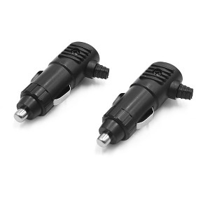 Unique Bargains 12V 24V Car Cigarette Lighter Plug Charger Socket Outlet Adapter Black 2.8" 2pcs - 1 of 4