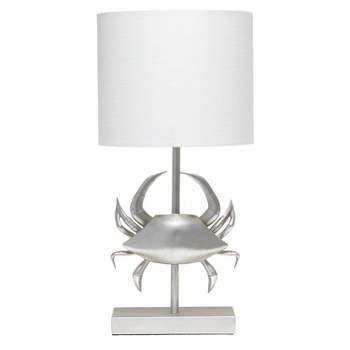 18.25" Shoreside Tall Coastal Pinching Crab Shaped Bedside Table Desk Lamp - Simple Designs