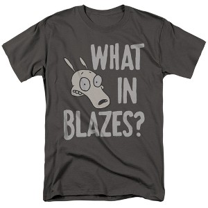 Rocko'S Modern Life What In Blazes? Adult T-Shirt Charcoal - 1 of 4