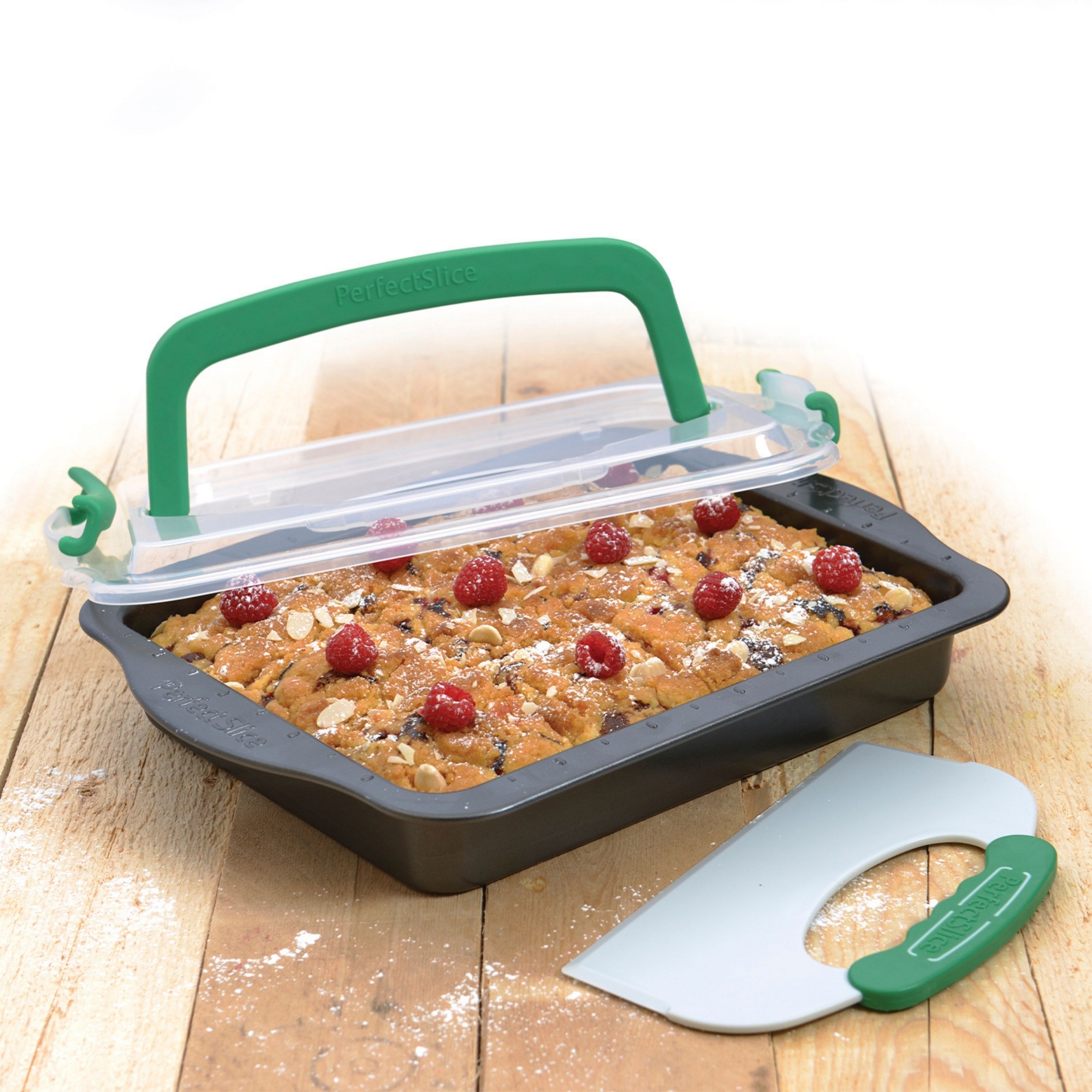 BergHOFF Perfect Slice 13 Inches Steel Covered Cake Pan with Tool