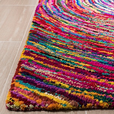Handmade Multicolor Cotton Tufted Rectangular Area Rug