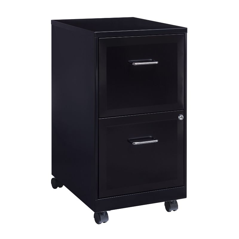 Space Solutions 18" Deep 2 Drawer Mobile Letter Width Vertical File Cabinet, 1 of 11