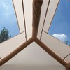Ridstar Four-Season Windproof Outdoor Cotton Tent with Stove Opening, Mesh Window & Air Pump-Beige - 4 of 4