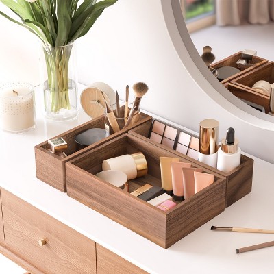 Seville Classics 9-Piece Acacia Wood Pantry Kitchen Storage Organizer Box Set — фото 4