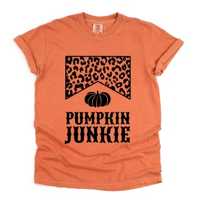 Simply Sage Market Leopard Pumpkin Junkie Garment Dyed Tee - L - Yam