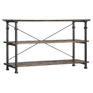 Ronay Rustic Industrial Console - Weathered Brown - Inspire Q