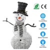 SEVOBAL Inflatable Holiday Decoration Christmas Snowman Decoration Snowman Indoor Outdoor Garden Christmas Decoration, White, 15.2"*15.2"*32.3" - 3 of 4