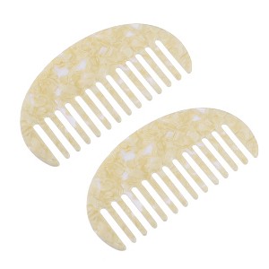Unique Bargains Anti-Static Hair Comb Wide Tooth for Thick Curly Hair Hair Care For Wet and Dry 2 Pcs - 1 of 4