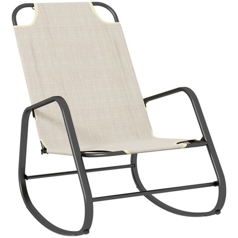 Outsunny Garden Rocking Chair, Outdoor Indoor Sling Fabric Rocker for Patio, Balcony, Porch - image 1 of 4