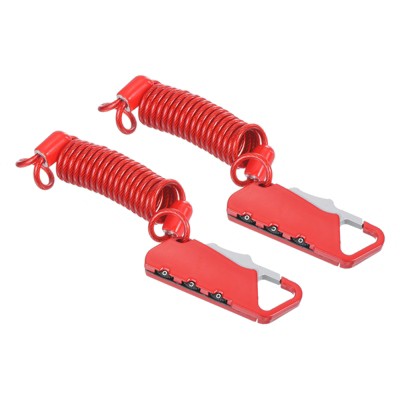 Unique Bargains Locker Travel Luggage Helmet Anti-Theft Digit Resettable Combination Locks with Spring Cables
