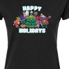 Women's - Trolls - Happy Holidays Branch and Friends Fitted Graphic T-Shirt - 2 of 3
