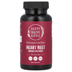 Happy Healthy Hippie Heart Beet, Organic Beetroot, 60 Capsules (650 mg per Capsule) - 1 of 3