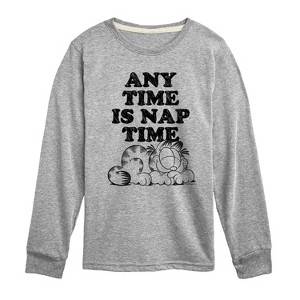 Boys' - Garfield - Nap Sketch Long Sleeve Graphic T-Shirt - 1 of 4