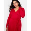 Rebdolls Women's Essential Long Sleeve Midi Wrap Dress - 3 of 4
