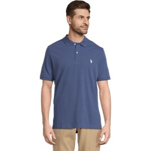 U.S. Polo Assn. Men's Classic Polo Shirt, Two-Button Closure Pique Polo Shirt, Summer Fashion Golf Shirt - 1 of 3
