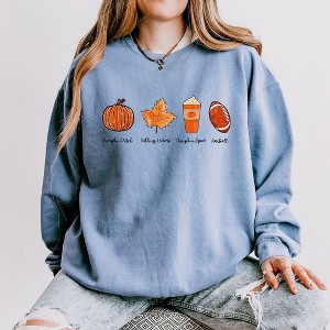 Simply Sage Market Women's Lightweight Garment Dyed Graphic Sweatshirt Fall Favorites - 1 of 4