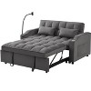 Kumasinova Sofa Bed,Velvet Sleeper Sofa with Trundle,3-Level Adjustable Back,USB Ports,Phone Stand,2 Pillows,Convertible Couch for Living Room - 2 of 4