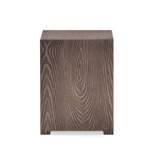 Wellington Outdoor Square Iron Tank Holder Side Table Brown Wood Pattern - Christopher Knight Home