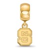 Black Bow Jewelry 14k Yellow Gold Plated Sterling Silver North Carolina State Wolfpack NCAA Bead Charm - 2 of 4