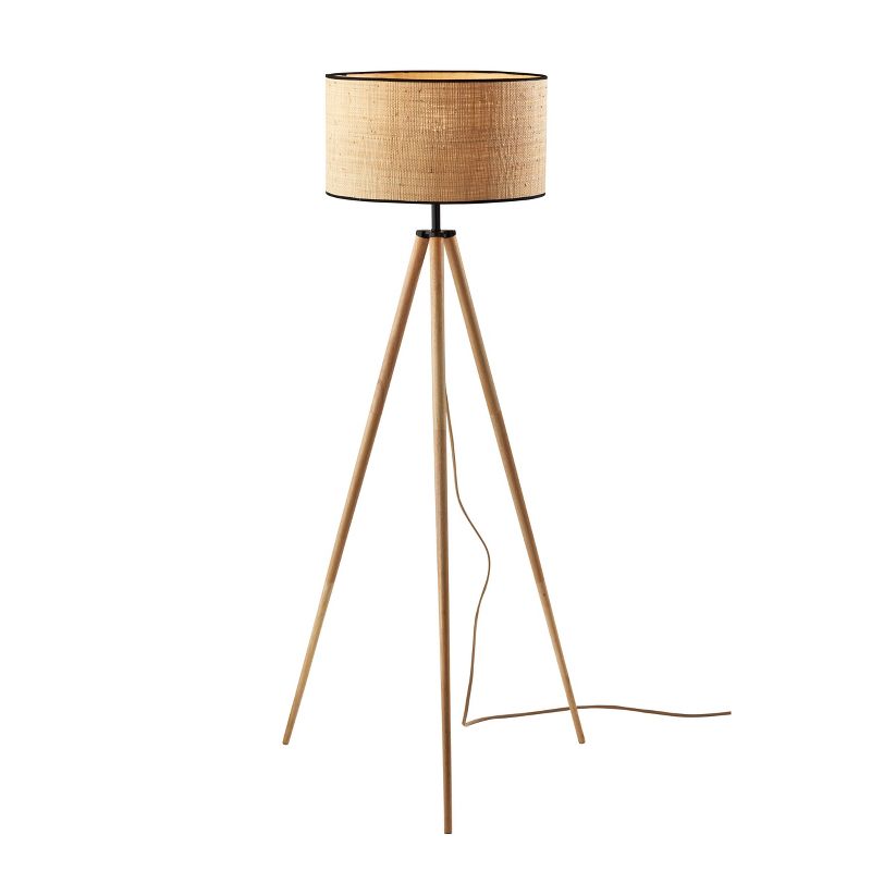 Jackson Floor Lamp Natural Wood - Adesso, 1 of 6