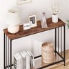 Console Table, Narrow Sofa Table, 31.8" Entryway Table w/Glass Shelf and Metal Frame Sofa Table for Living Room, Hallway, Easy to Assemble - 2 of 4