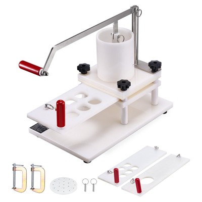 VEVOR Commercial Burger Patty Maker, 3 Convertible Mold(2/4/5-inch) Manual Beef Patty Maker, 1.5KG Large-Capacity Hopper Hamburger Press Machine