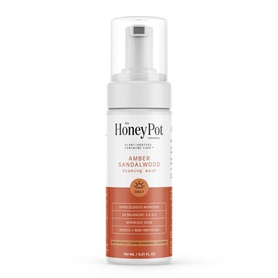 The Honey Pot Company, Amber Sandalwood Feminine Foaming Wash - 5.51 fl oz