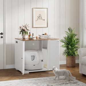 COZONY XL Litter Robot Enclosure Cabinet with Power Outlet and Dog Proof Shelf for Litter Robot 3/4 - 1 of 4