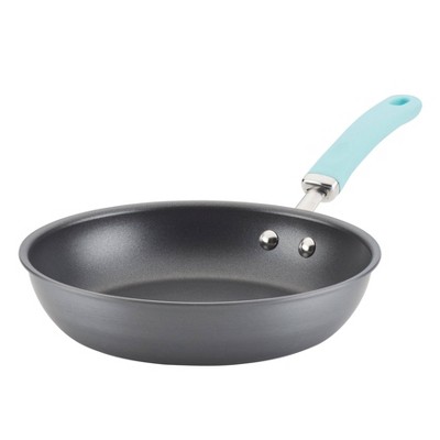 Rachael Ray Create Delicious 10.25" Hard Anodized Skillet with Light Blue Handle