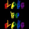 Adult Design By Humans Love Is Love Sign Language Pride By ToruSanogawa Tank Top - 2 of 2