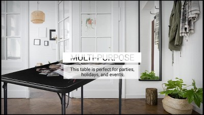 20 X 48 Folding Table Black - Plastic Dev Group : Target