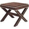 Palmer Ottoman With Silver Nailhead - MCR4589 - Safavieh - 3 of 4