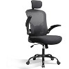 Ergonomic Office Chair for 5'2"-6'4" Users, High Back Mesh Computer Desk Chair with Flip-up Armrests, Capacity Home Office Chair,  Black - 4 of 4