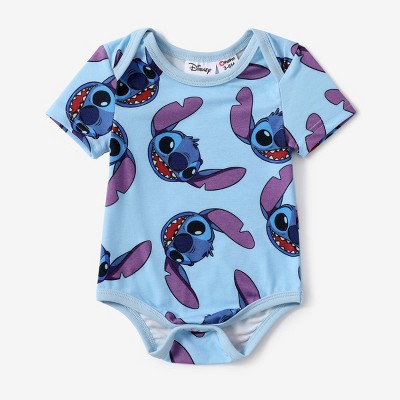 Disney Stitch Baby Boy Character Allover Print Bodysuit  Romper