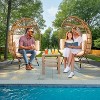 Wicker Egg Chair – PE Rattan Patio Chair with Steel Frame & Ivory Cushion – Perfect for Backyard, Balcony, Garden & Indoor Lounging MAPLE 99 - 2 of 4