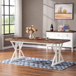 Kumasinova 70.86" Rectangle Dining Table,Modern Kitchen Table with Wood Tabletop,Center Table for Dining Room,Living Room & Office - 1 of 4