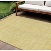 Yellow Gold And Ivory Floral Washable Indoor Outdoor Area Rug - 2 of 4