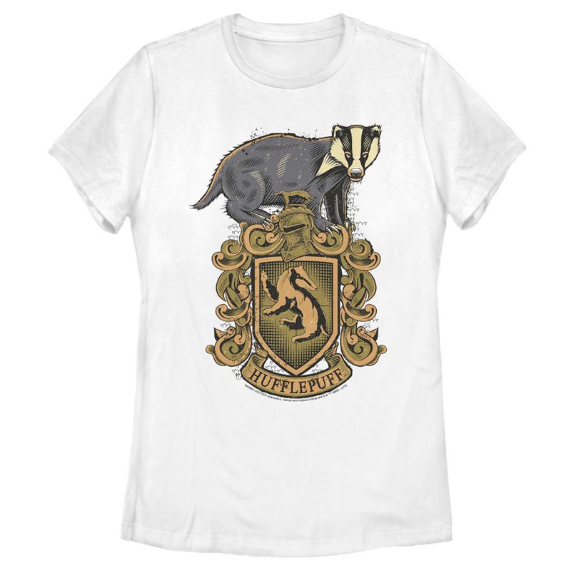 Women's Harry Potter Hufflepuff Crest T-Shirt, 1 of 6