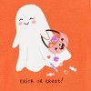 Carter's Just One You® Toddler Girls' 4pc Cotton Short Sleeve Ghost Halloween Pajama Set - Orange/White/Black - 2 of 3