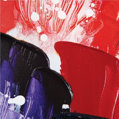 Vibrant Multicolor Floral Landscape Painting on Canvas