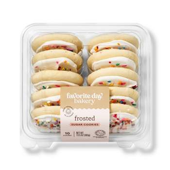White Frosted Sugar Cookies - 13.5oz/10ct - Favorite Day™