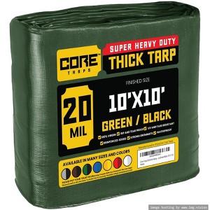 Core Tarps Heavy Duty 20 Mil Tarp Cover, UV Resistant, Rip Proof for Roof, Camping, Patio, Pool, Boat - 1 of 4