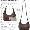 Hobo Bags for Women Soft Vegan Leather Crescent Shoulder Handbag Slouchy Tote Crossbody Purses - 4 of 4