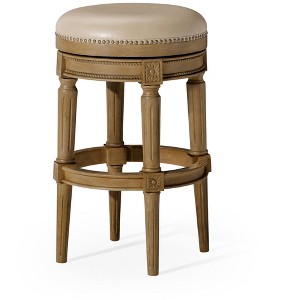 Maven Lane Pullman Backless Swivel Bar Stool with Faux Leather 31" - 1 of 4
